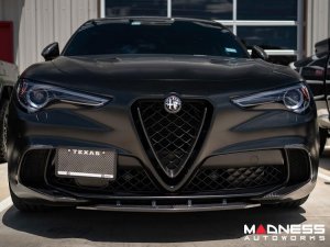 Alfa Romeo Stelvio Carbon Fiber Front Bumper Flaps - Quadrifoglio